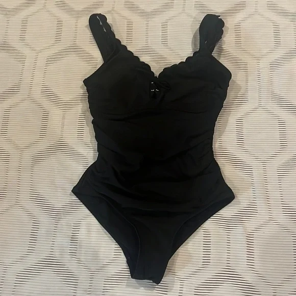 Womens Classy Sexy Black Kona Sol One-Piece Swim Suit sz Small - Picture 1 of 6